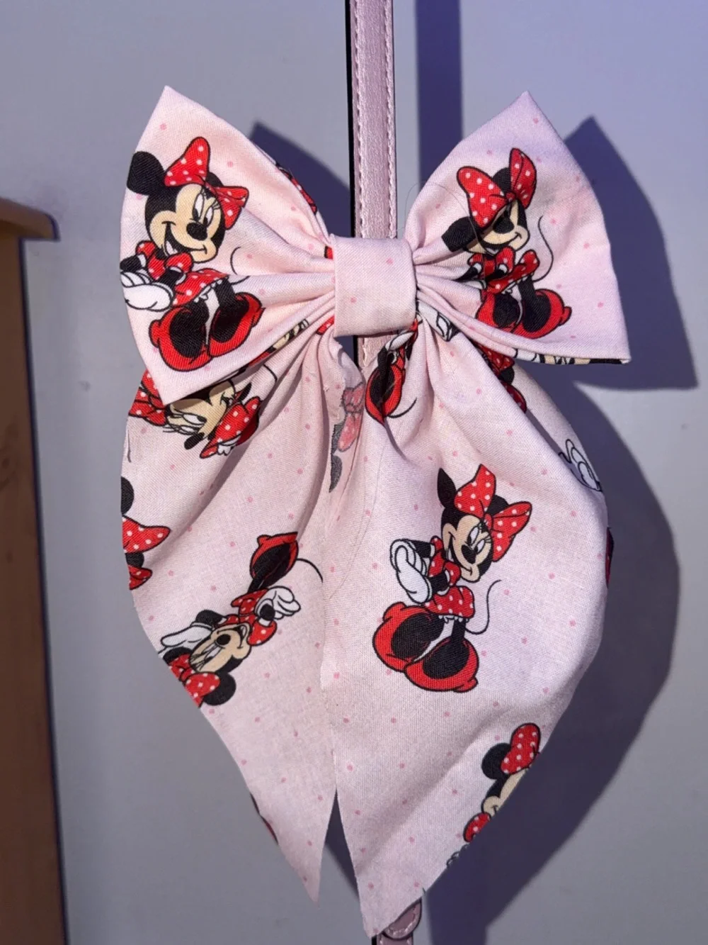 Kids Pink Minnie Bow Hair Clip - Classic Character Print